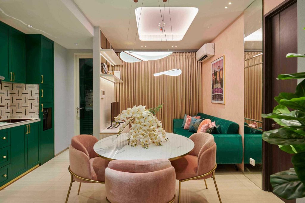 Desain apartemen minimalis dengan tema dan warna yang sesuai. Sumber Arsitag